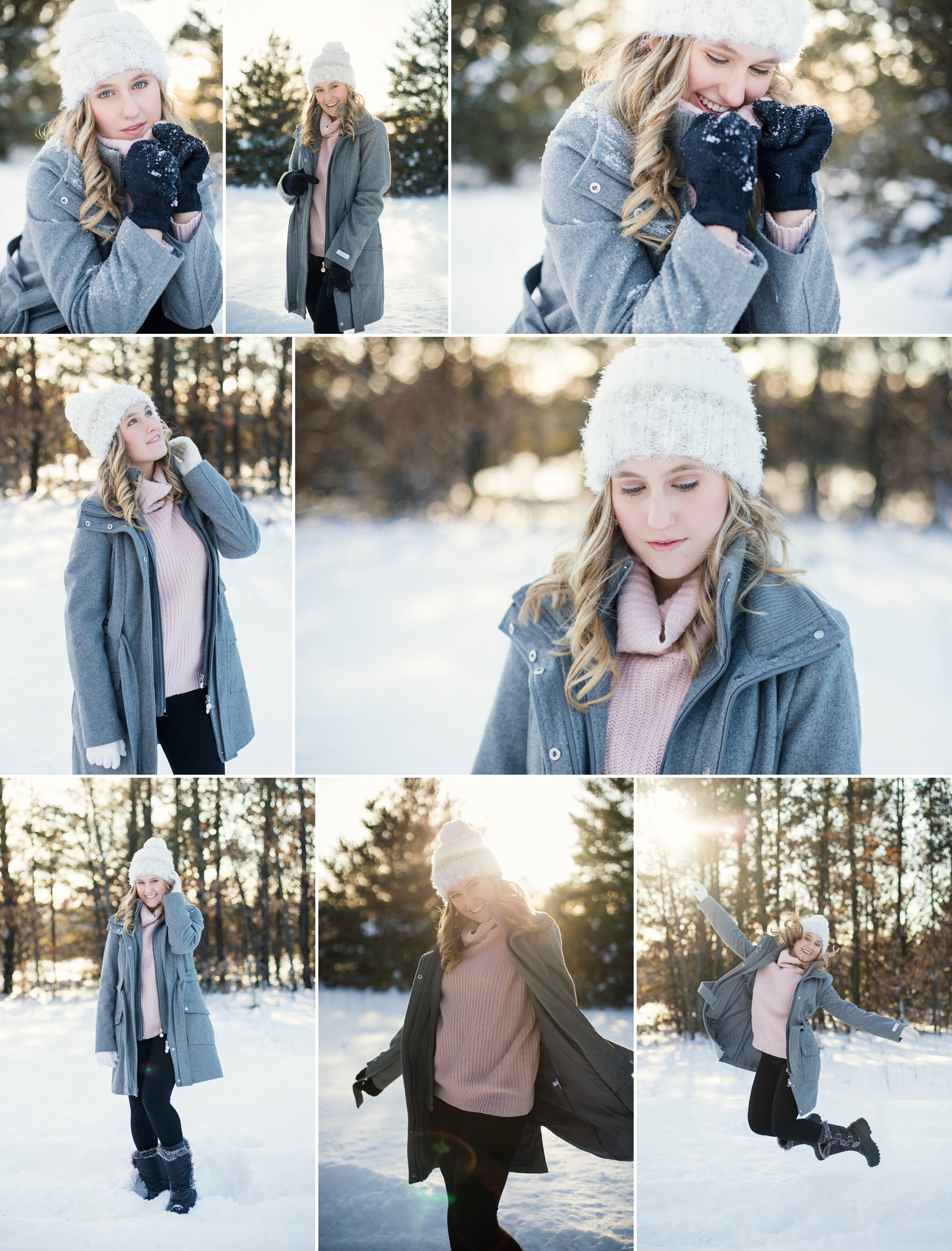 Gracie's delightful winter session by True Moua Photography WI senior photographer.