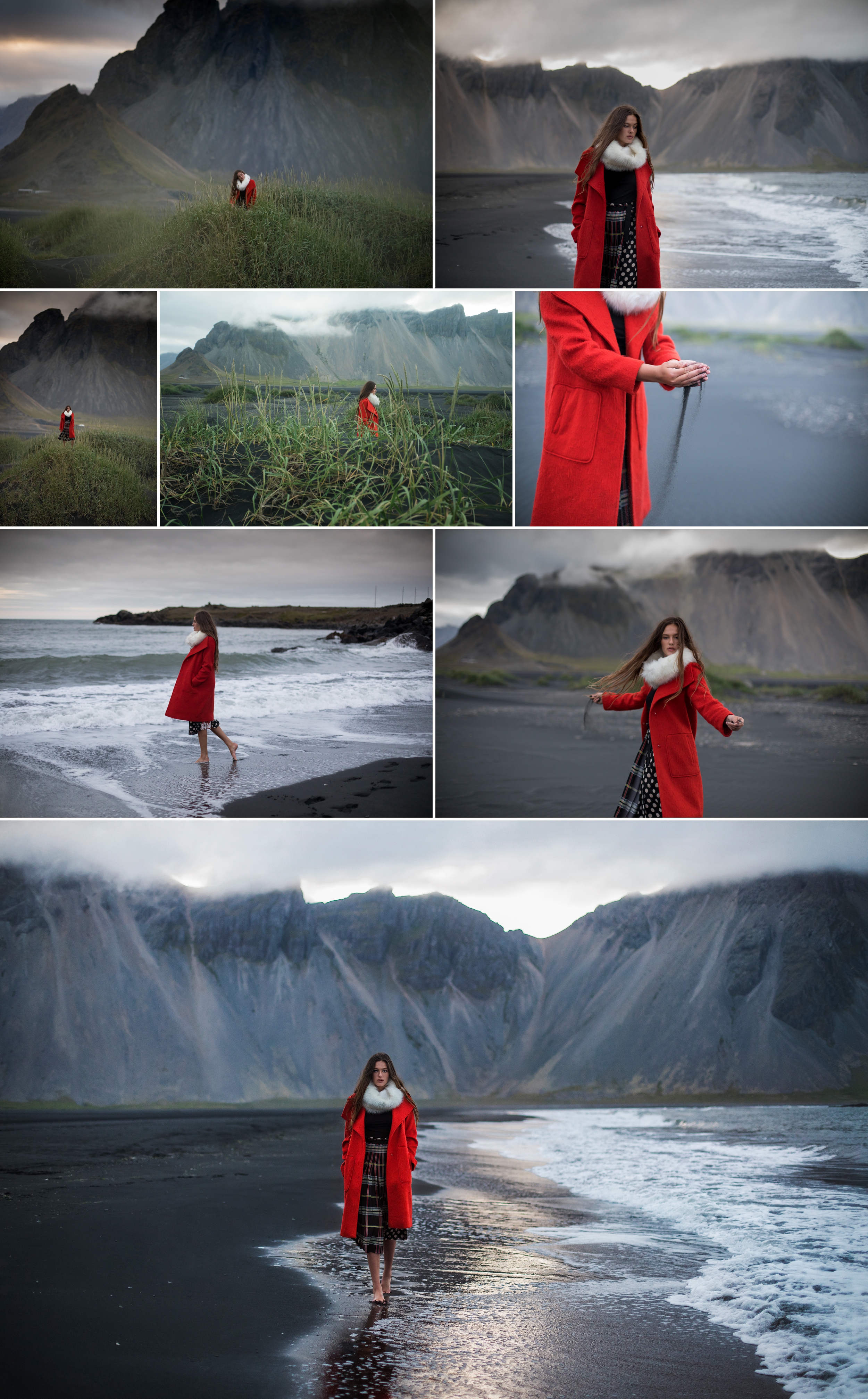 The magical black sand beaches destination photo shoot in scenic Iceland.